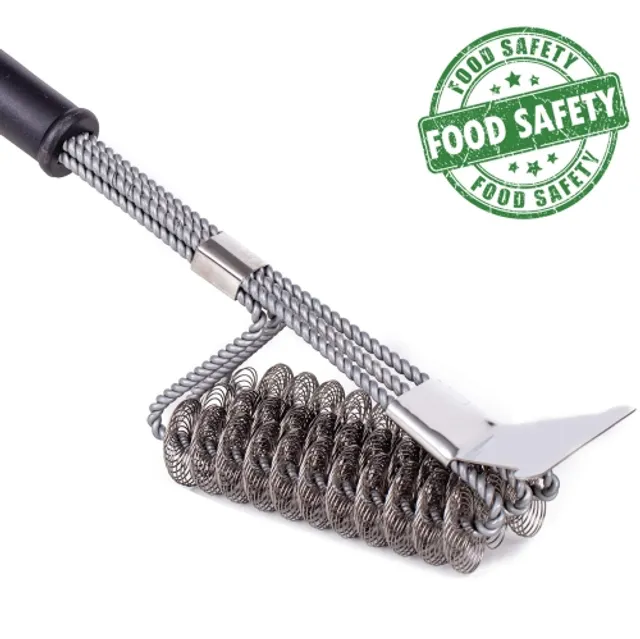 18 L Stainless Steel Bristle Free Grill Brush & Scraper