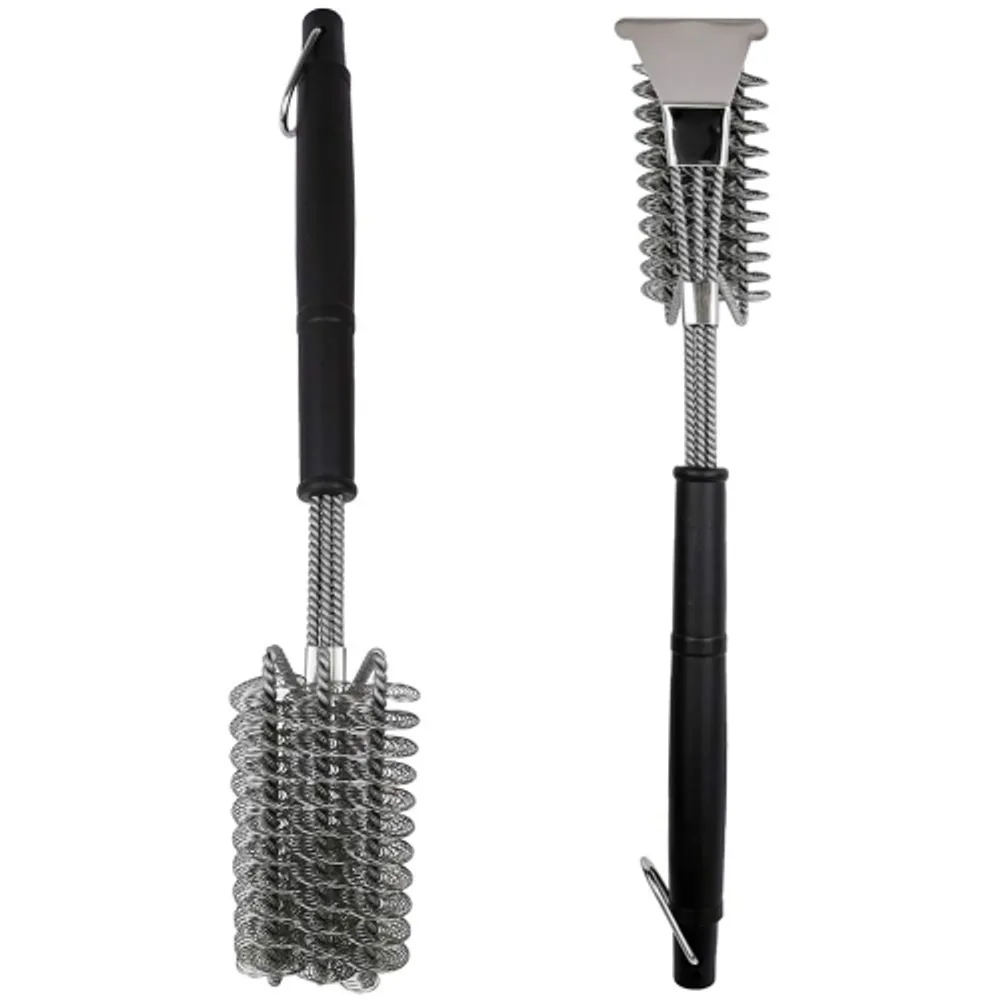 Grill Brush and Scraper, 3 in 1 BBQ Cleaner Bristle Free Barbecue Basting  Brushes Great Grilling Accessories Gift Effective for Stainless Steel