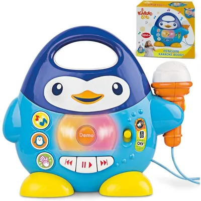 Penguin Music Player and Karaoke Microphone for Kids Playtime Fun. Toddler Music and Karaoke Toy Microphone. Singing Machine Karaoke for Kids. Musical Toys for Newborn Children 18