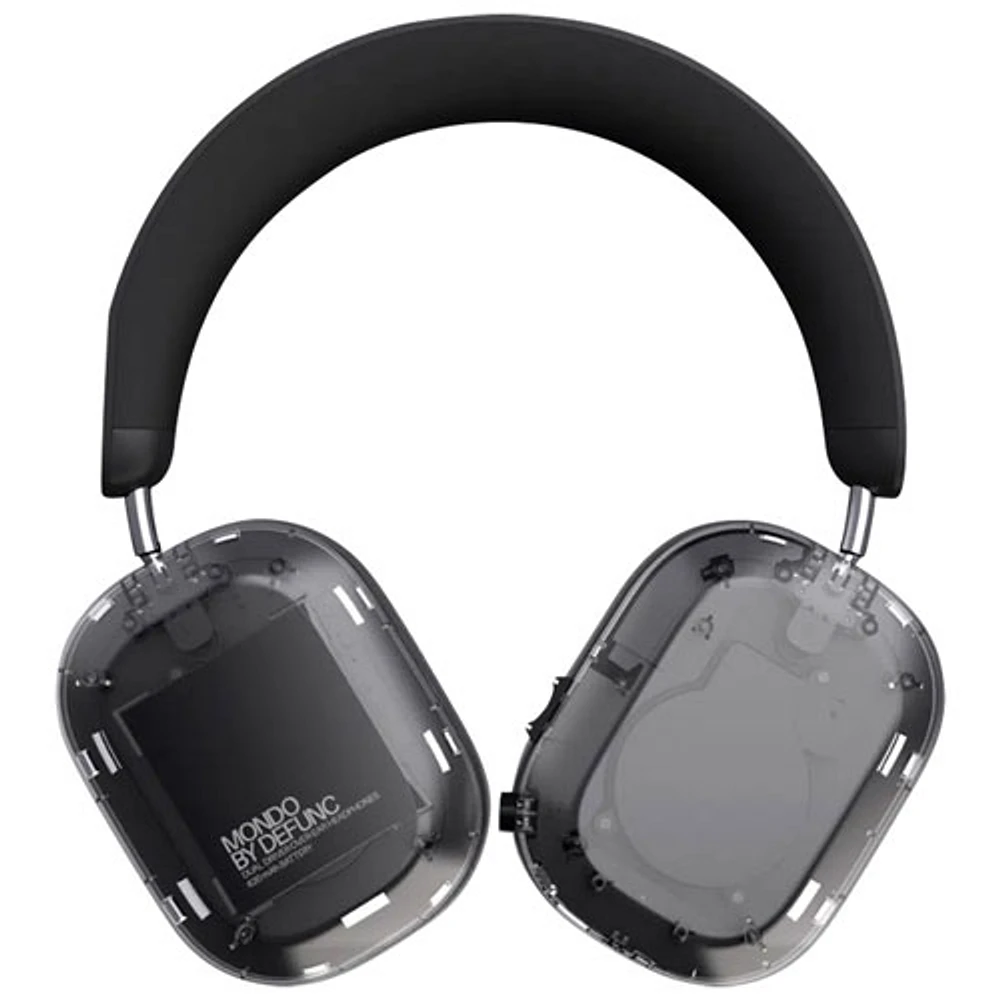 Casque d'écoute Bluetooth à suppression du bruit MONDO de Defunc - Noir/Transparent