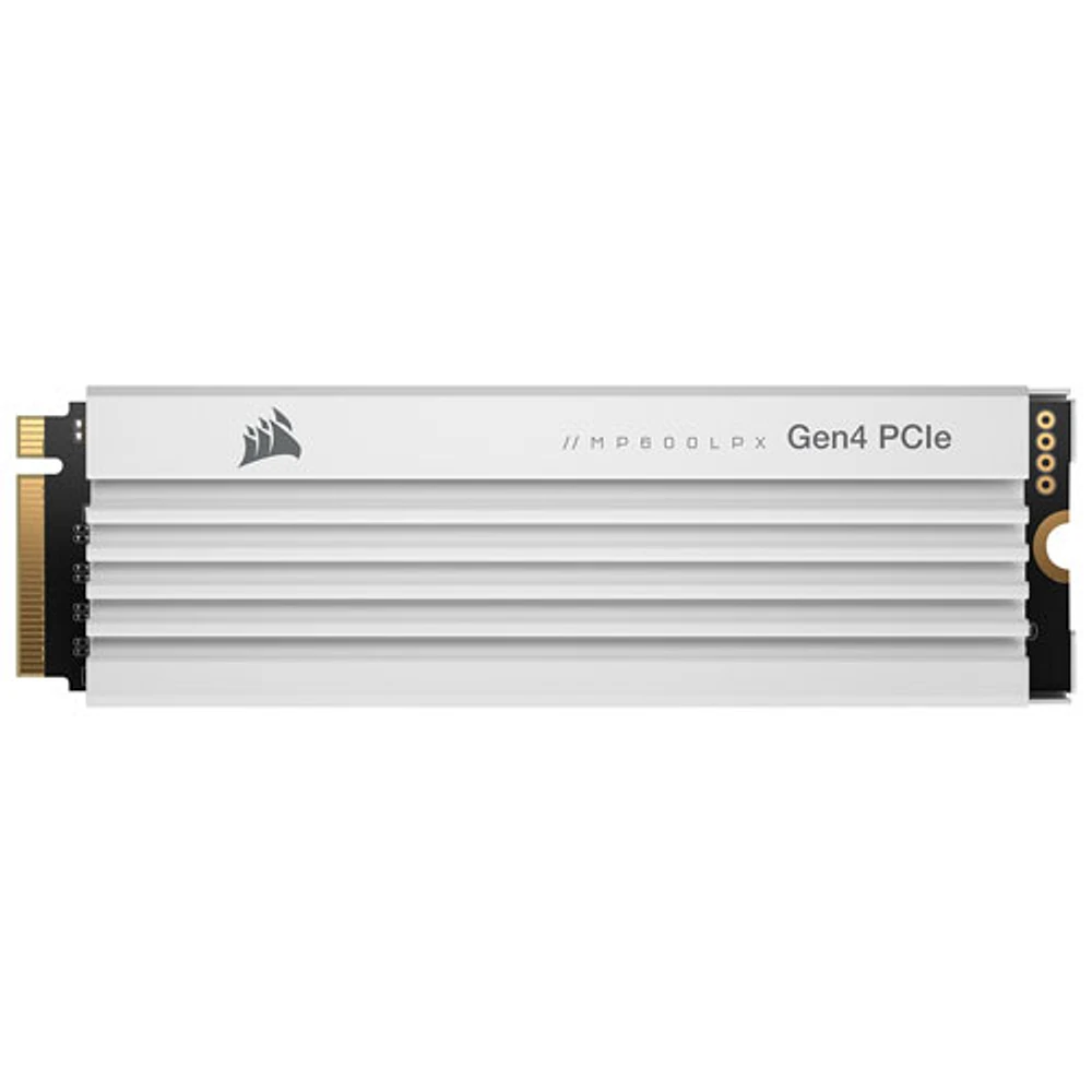 Corsair MP600 Pro LPX 1TB NVMe PCI-e (Gen 4) Internal Solid State Drive with Heatsink - Optimized for PS5 - White