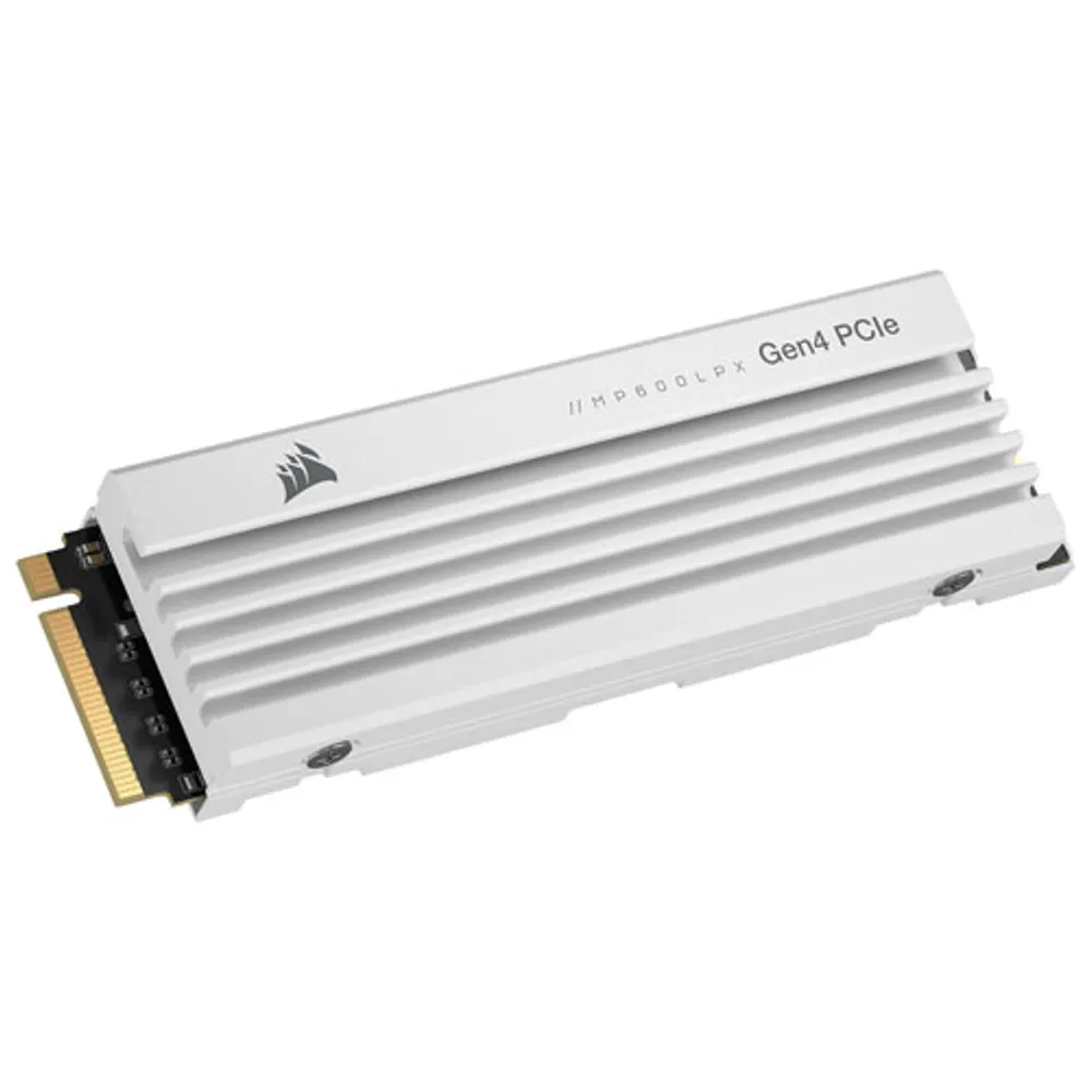 Corsair MP600 Pro LPX 2TB NVMe PCI-e (Gen 4) Internal Solid State Drive with Heatsink - Optimized for PS5 - White