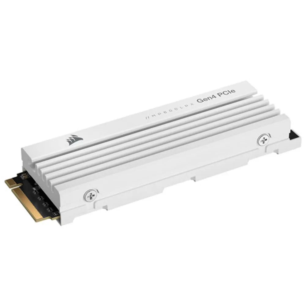 Corsair MP600 Pro LPX 2TB NVMe PCI-e (Gen 4) Internal Solid State Drive with Heatsink - Optimized for PS5 - White