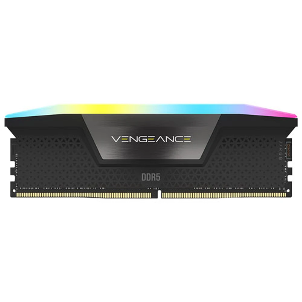 Mémoire DDR5 32 Go (2 x 16 Go) 6400 MHz Vengeance RGB de Corsair pour PC (CMH32GX5M2B6400C32)