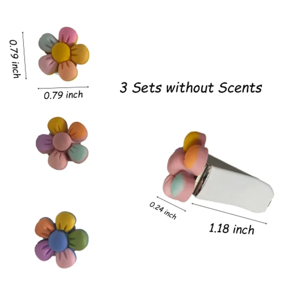 HLD 3 PCS Cute Car Air Vent Clips Charm, Automotive Interior  Accessories,Pipishoop Cute Flowers Car Air Conditioner Decor, Car Trim  Colorful Car Charm Air Freshener for Girls Womens