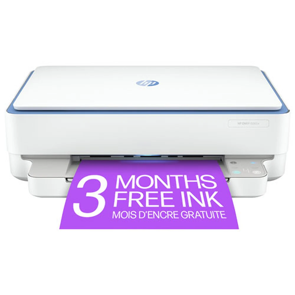 HP ENVY 6065e Colour Wireless All-In-One Inkjet Printer - HP Instant Ink 6-Month Free Trial Included*