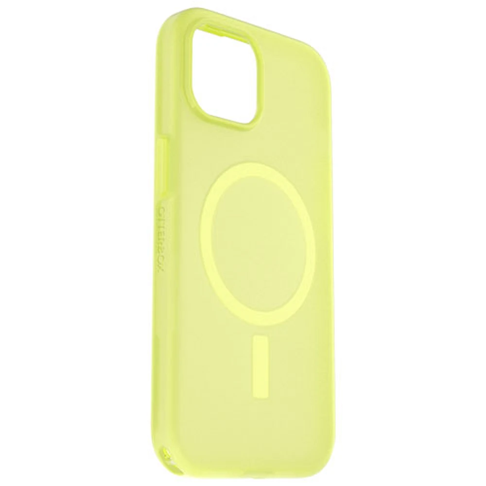 OtterBox Symmetry SoftTouch Fitted Hard Shell Case with MagSafe for iPhone 16e/15/14/13 - Lemon