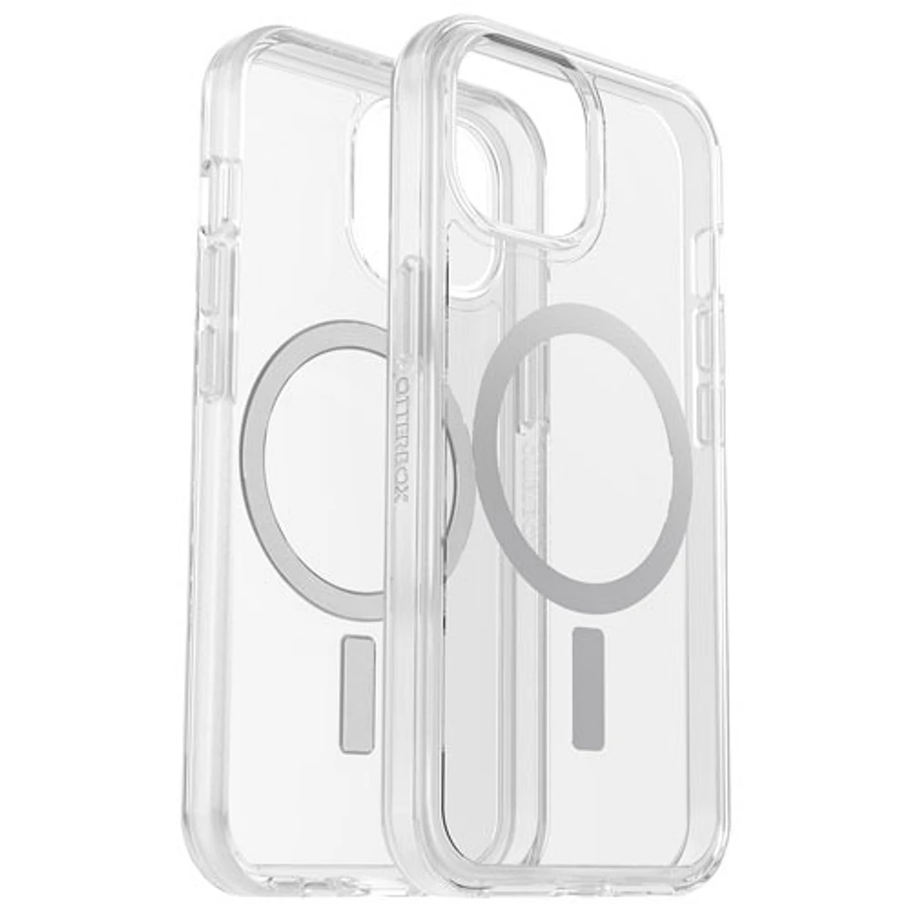 Étui rigide ajusté Symmetry d'OtterBox avec MagSafe pour iPhone 16e/15/14/13 - Transparent