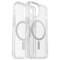 Étui rigide ajusté Symmetry d'OtterBox avec MagSafe pour iPhone 16e/15/14/13 - Transparent