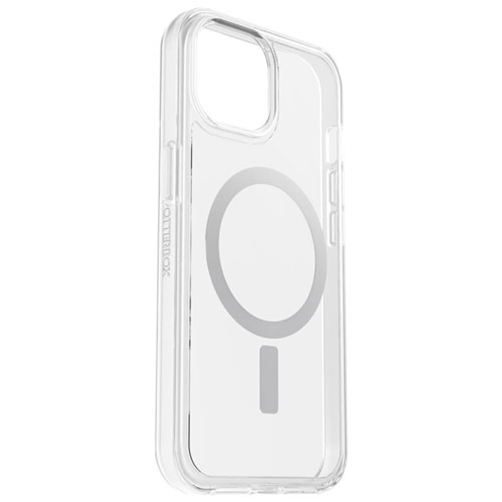 Étui rigide ajusté Symmetry d'OtterBox avec MagSafe pour iPhone 16e/15/14/13 - Transparent