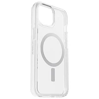 Étui rigide ajusté Symmetry d'OtterBox avec MagSafe pour iPhone 16e/15/14/13 - Transparent