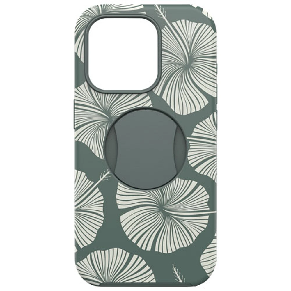 Étui rigide ajusté OtterGrip Symmetry d'OtterBox avec MagSafe pour iPhone 15 Pro - Feuille verte