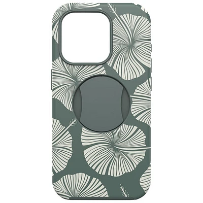 Étui rigide ajusté OtterGrip Symmetry d'OtterBox avec MagSafe pour iPhone 15 Pro - Feuille verte