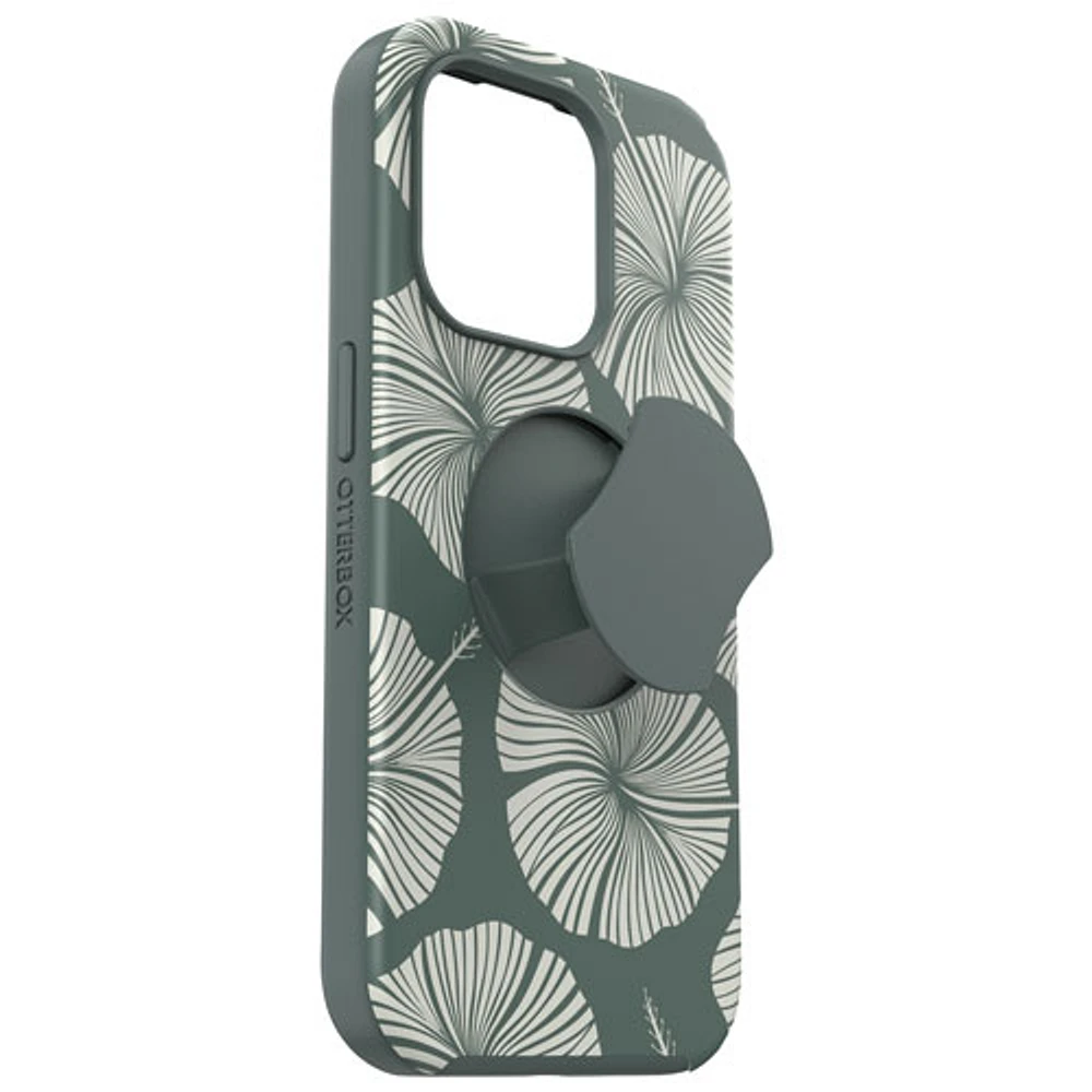 Étui rigide ajusté OtterGrip Symmetry d'OtterBox avec MagSafe pour iPhone 15 Pro - Feuille verte