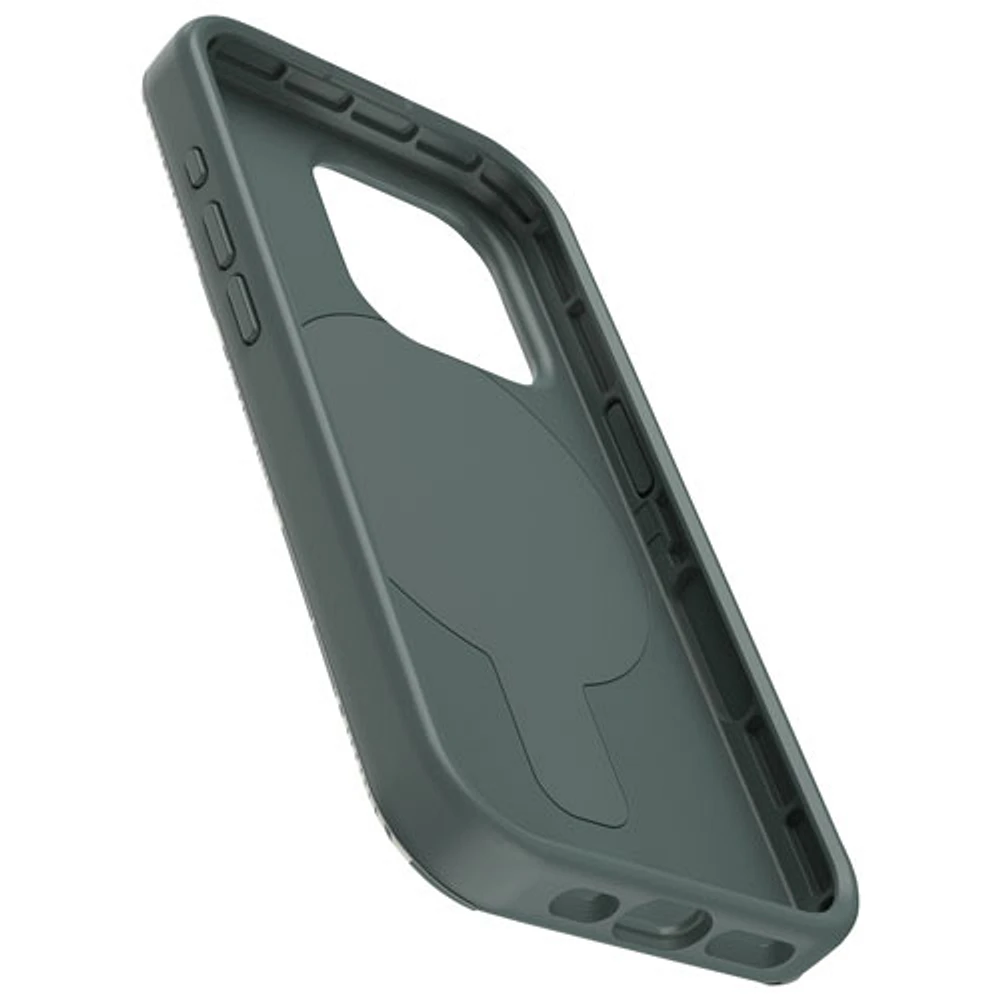 Étui rigide ajusté OtterGrip Symmetry d'OtterBox avec MagSafe pour iPhone 15 Pro - Feuille verte