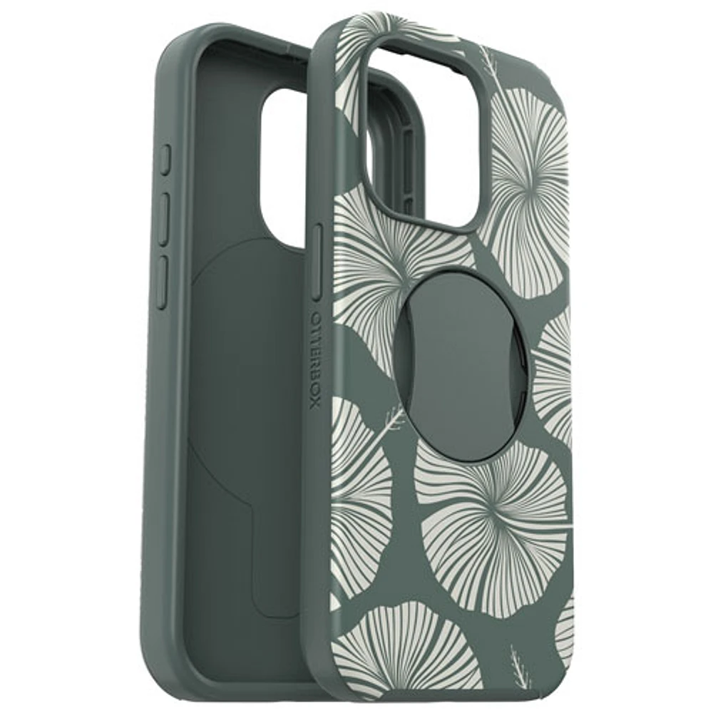 Étui rigide ajusté OtterGrip Symmetry d'OtterBox avec MagSafe pour iPhone 15 Pro - Feuille verte
