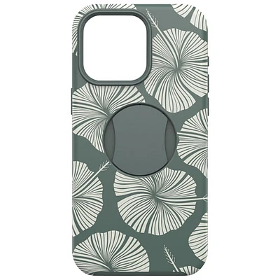 Étui rigide ajusté OtterGrip Symmetry d'OtterBox avec MagSafe pour iPhone 15 Pro Max - Feuille verte