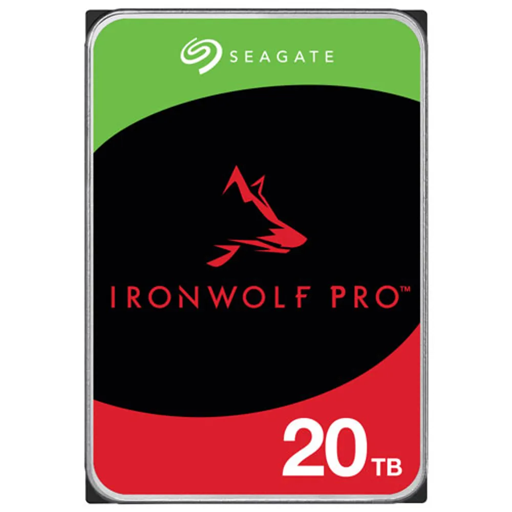 Seagate IronWolf Pro 20TB 3.5" 7200RPM SATA NAS Internal Hard Drive (ST20000NTA01)