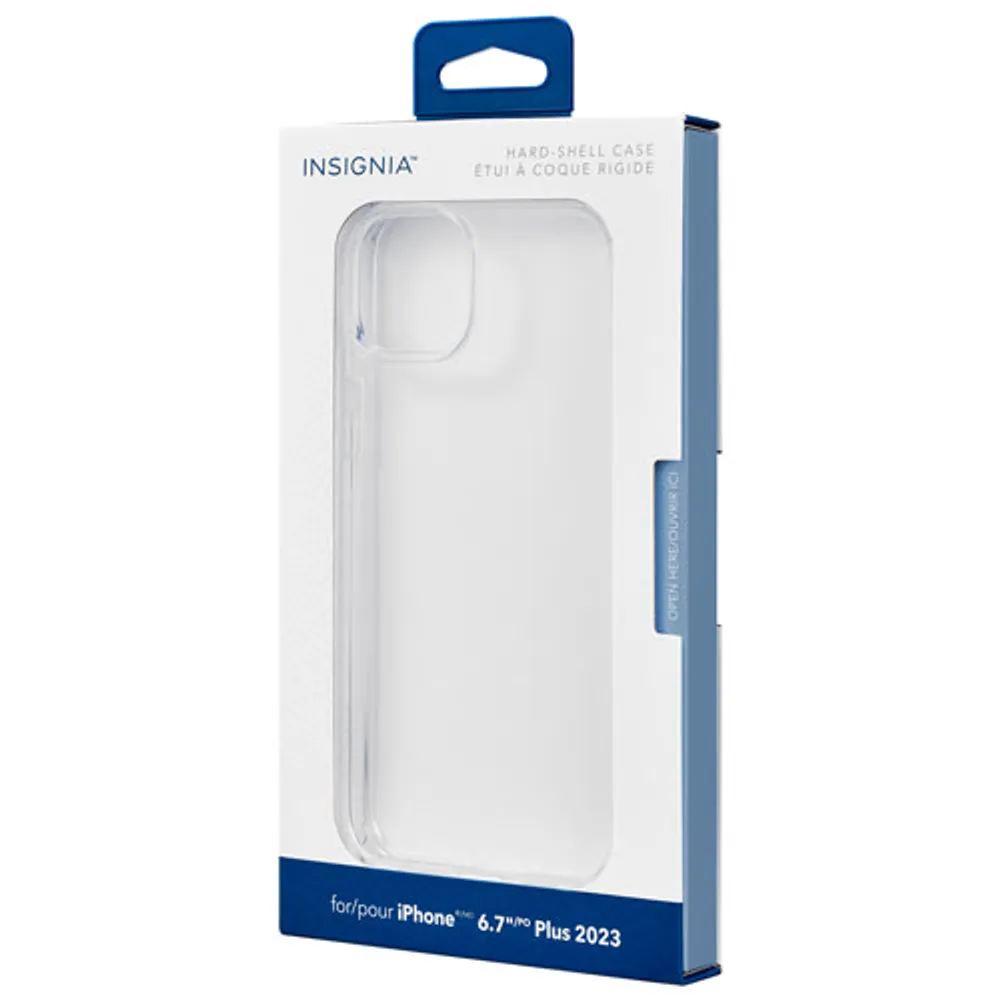 Insignia Fitted Hard Shell Case for iPhone 15 Plus - Clear