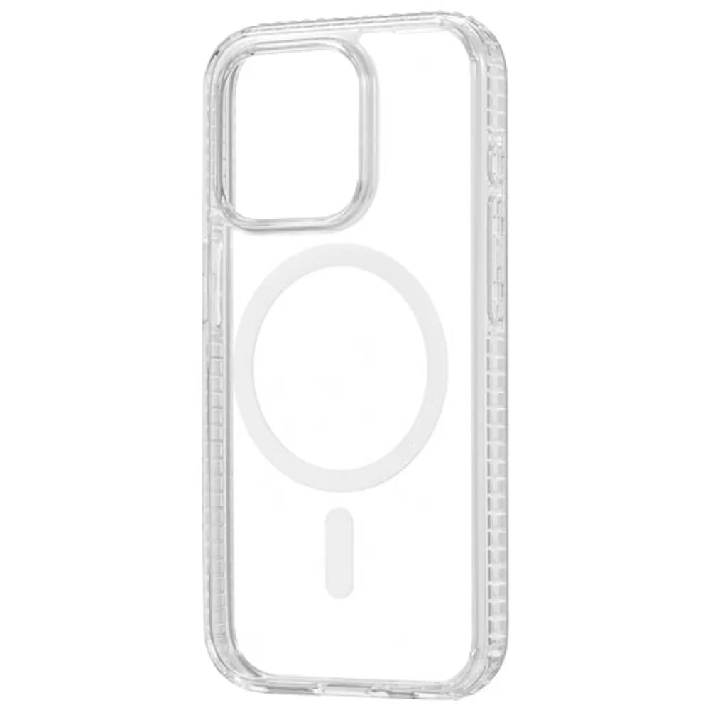 Insignia Fitted Hard Shell Case with MagSafe for iPhone 15 Pro - Clear