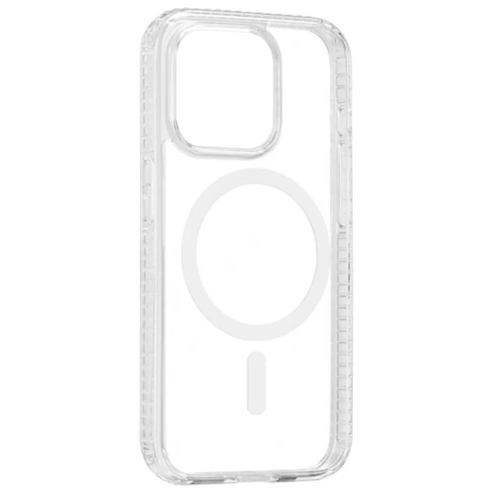 Insignia Fitted Hard Shell Case with MagSafe for iPhone 15 Pro - Clear