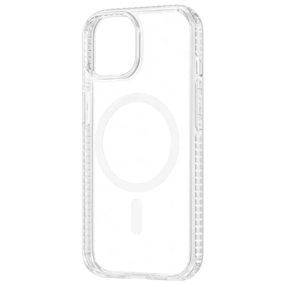Insignia Fitted Hard Shell Case with MagSafe for iPhone 15 - Clear