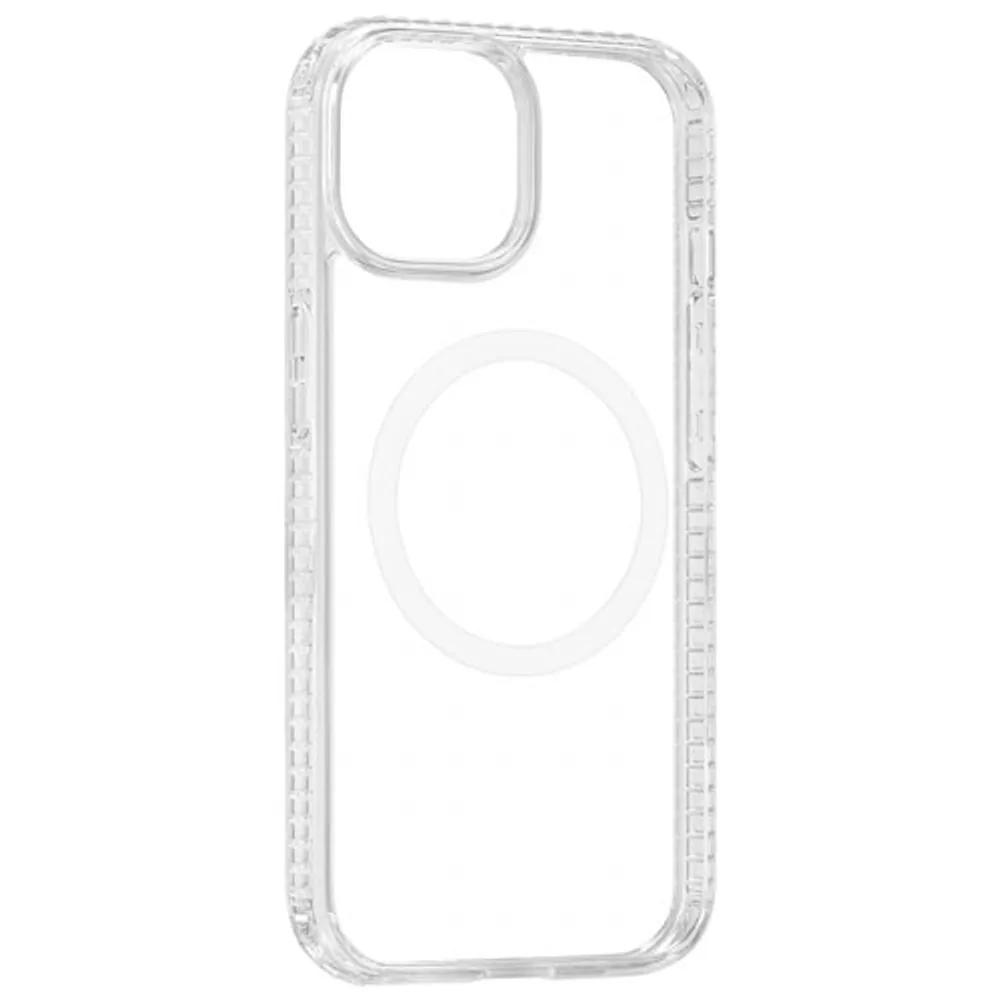 Insignia Fitted Hard Shell Case with MagSafe for iPhone 15 - Clear