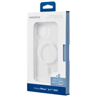 Insignia Fitted Hard Shell Case with MagSafe for iPhone 15 - Clear