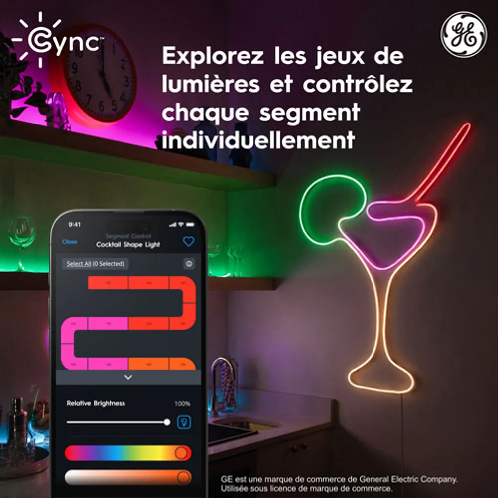 GE Cync 3m (10 ft.) Dynamic Effects Neon Shape Smart Light Strip