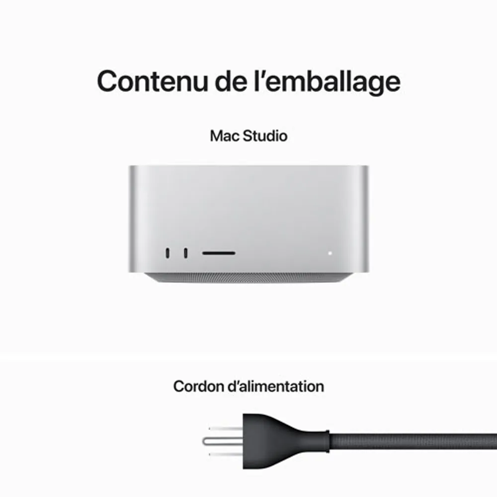 Ordinateur Mac Studio de 1 To d'Apple (MQH63VC/A) avec processeur à 24 coeurs M2 Ultra d'Apple