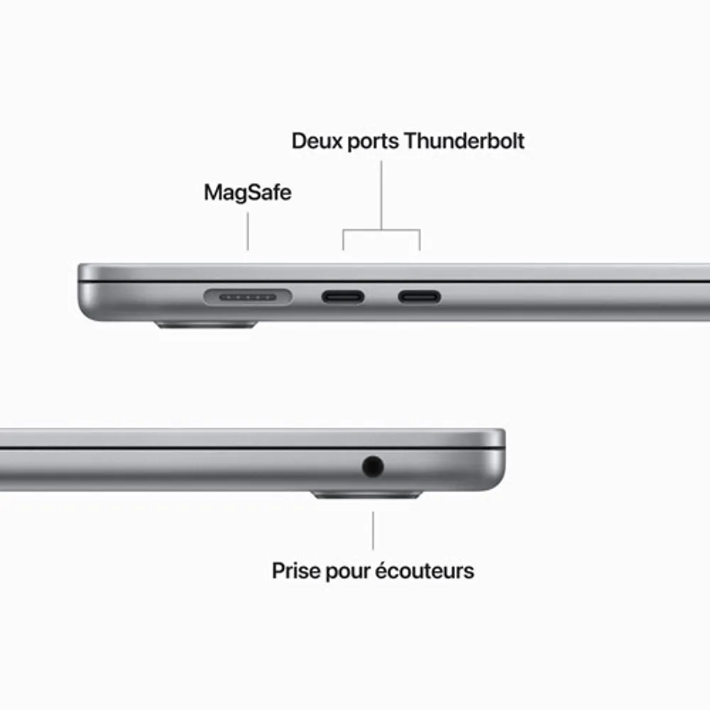 Apple MacBook Air 15" w/ Touch ID (2023) - Space Grey (Apple M2 Chip / 256GB SSD / 8GB RAM) - French