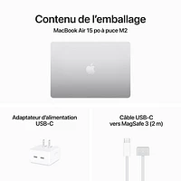 Apple MacBook Air 15" w/ Touch ID (2023) - Silver (Apple M2 Chip / 256GB SSD / 8GB RAM) - English