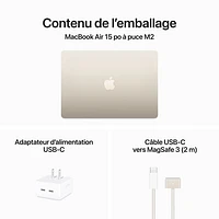 Apple MacBook Air 15" w/ Touch ID (2023) - Starlight (Apple M2 Chip / 256GB SSD / 8GB RAM) - English