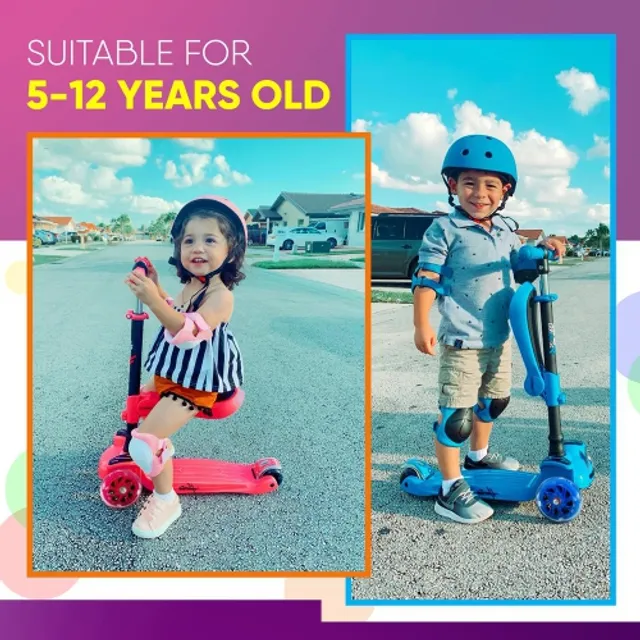 WINGOMART 3IN 1 Scooter for Kids 2-8 Years Old with Foldable Seat