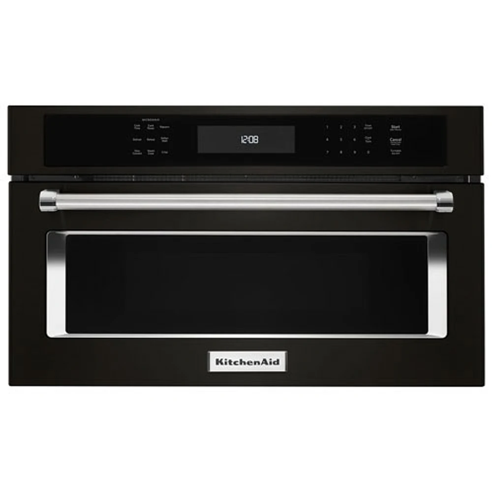 Open Box - KitchenAid Over-the-Range Convection Microwave - 1.4 Cu. Ft. - Black Stainless - Perfect Condition