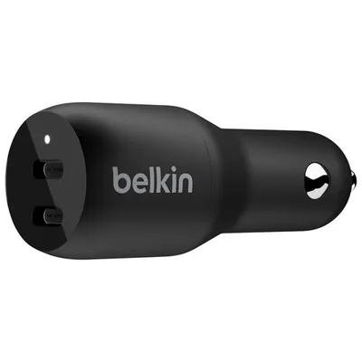 Belkin 36W Dual USB-C Car Charger - Black