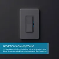 Gradateur intelligent Diva de Lutron pour éclairage intelligent Caséta (DVRF-6L-WH-RC)
