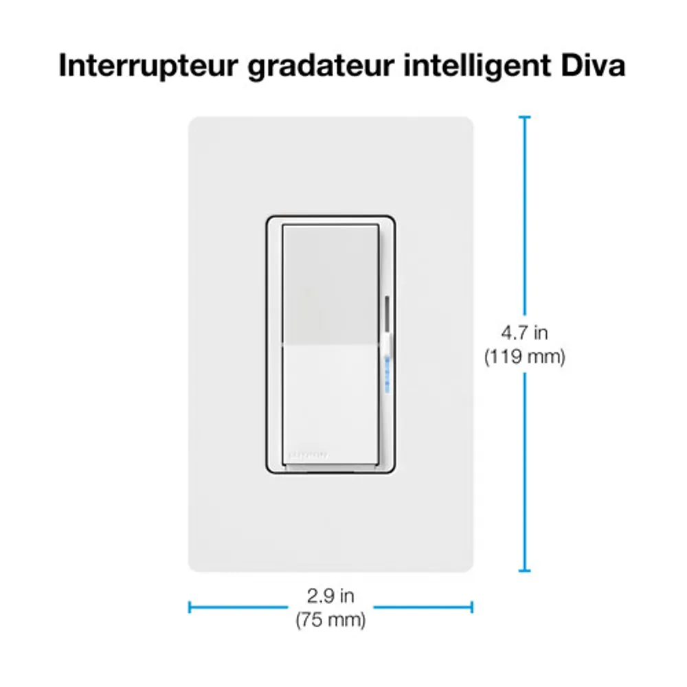 Lutron Diva Smart Dimmer Starter Kit for Caseta Smart Lighting (DVRF-BDG-1D-C)