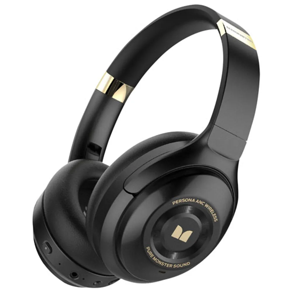 Monster Persona ANC Over-Ear Noise Cancelling Bluetooth Headphones - Black/Gold