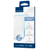 Insignia Anti-Reflective Glass Screen Protector For iPhone 15 - 2 Pack - Only at Best Buy