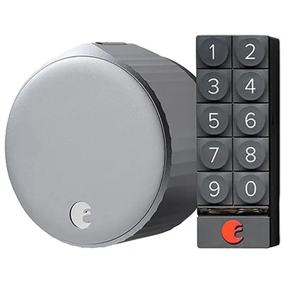 August Wi-Fi Smart Lock (4th Generation) with Smart Keypad - Silver