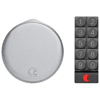 August Wi-Fi Smart Lock (4th Generation) with Smart Keypad - Silver