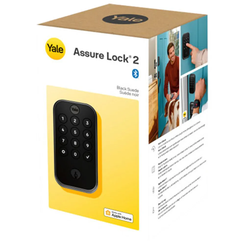 Yale Assure Lock 2 Bluetooth Smart Lock with Keypad & Lock - Black Suede