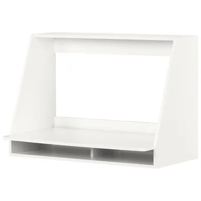 South Shore Interface Rectangular 38" Ergonomic Wall-Mounted Desk - Pure White