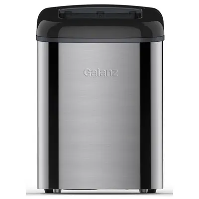 Galanz Retro 26 lb. Freestanding Ice Maker (GLCI26S2A3A) - Stainless Steel