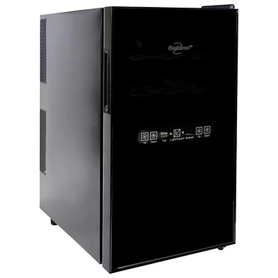 Koolatron 1.7 Cu. Ft. 18-Bottle Dual Temperature Zone Wine Cellar (WC18DZ) - Black