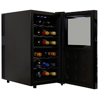 Koolatron 1.7 Cu. Ft. 18-Bottle Dual Temperature Zone Wine Cellar (WC18DZ) - Black