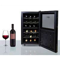 Koolatron 1.7 Cu. Ft. 18-Bottle Dual Temperature Zone Wine Cellar (WC18DZ) - Black