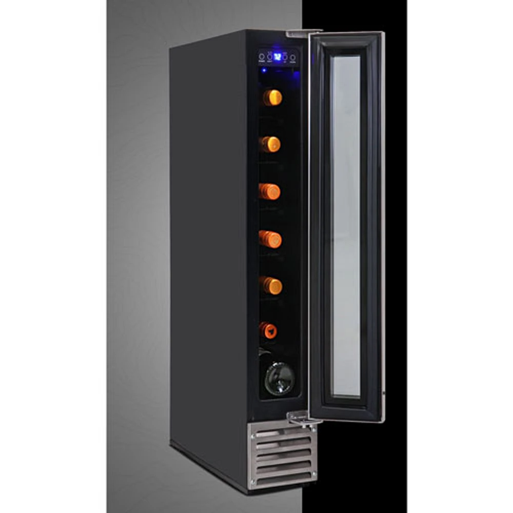 Koolatron 7-Bottle Slim 6" Built-In Under-Counter Wine Fridge