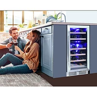 Koolatron 28-Bottle Dual Zone 15" Under Counter Wine Cooler with Lock